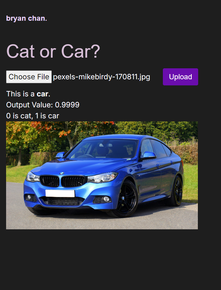 model parsing a car image