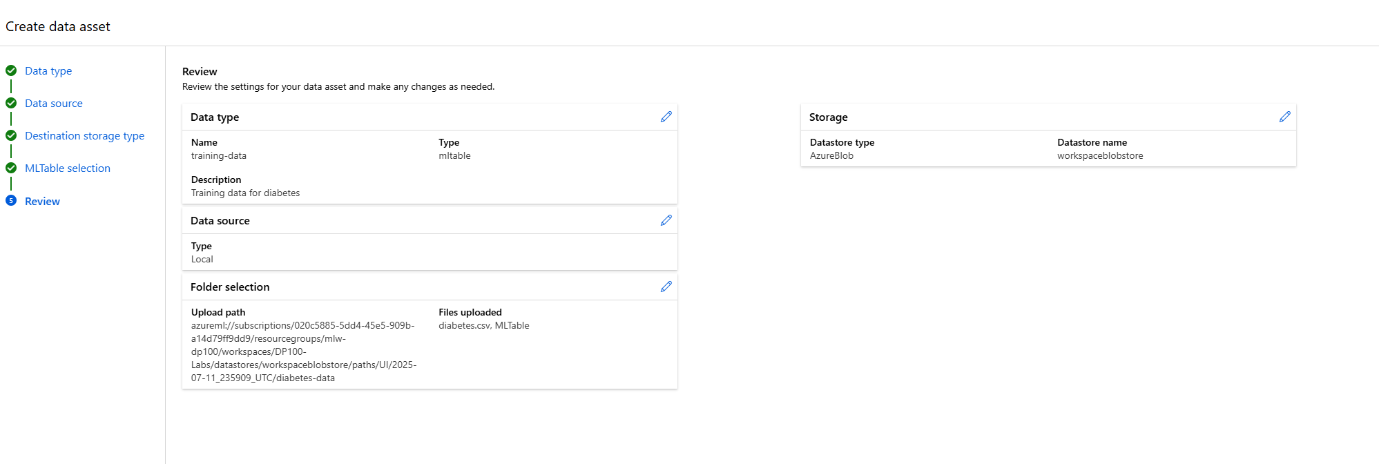 automl confirmation page