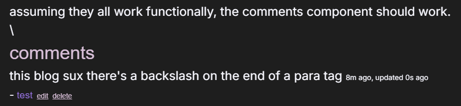comment aesthetics
